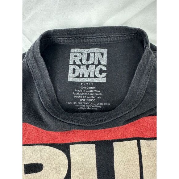 Run DMC T-Shirt Top Women's Size M Black 100% Cotton Crew-Neck Long Sleeves-Y2K - Picture 5 of 8